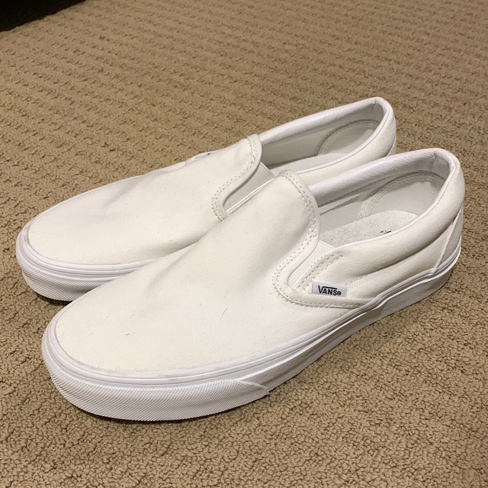 Vans, size 9, worn once, slip ons